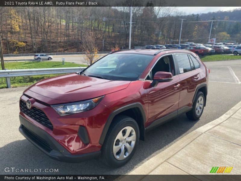 Ruby Flare Pearl / Black 2021 Toyota RAV4 LE AWD