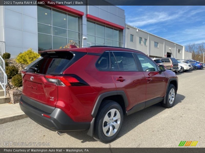 Ruby Flare Pearl / Black 2021 Toyota RAV4 LE AWD