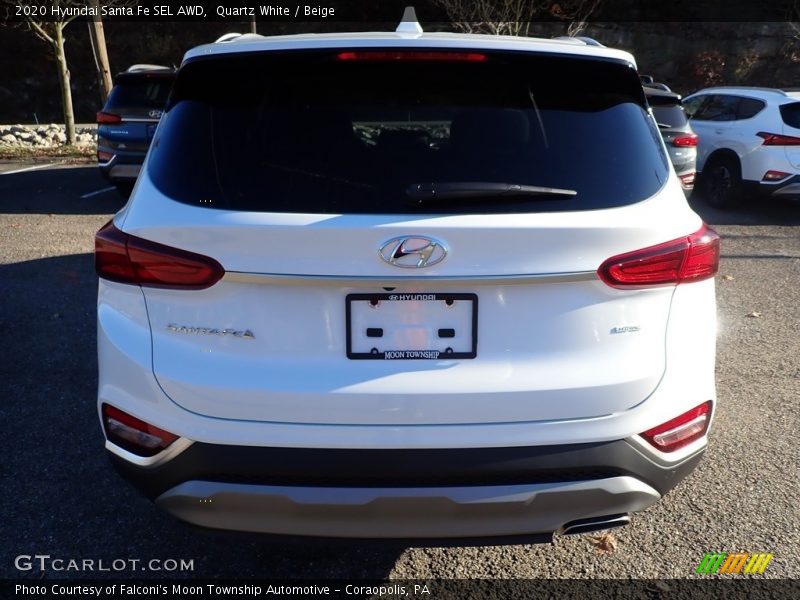 Quartz White / Beige 2020 Hyundai Santa Fe SEL AWD