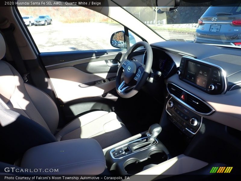 Quartz White / Beige 2020 Hyundai Santa Fe SEL AWD