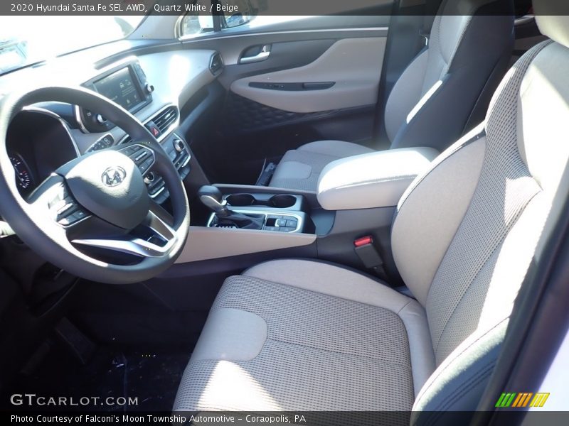 Quartz White / Beige 2020 Hyundai Santa Fe SEL AWD