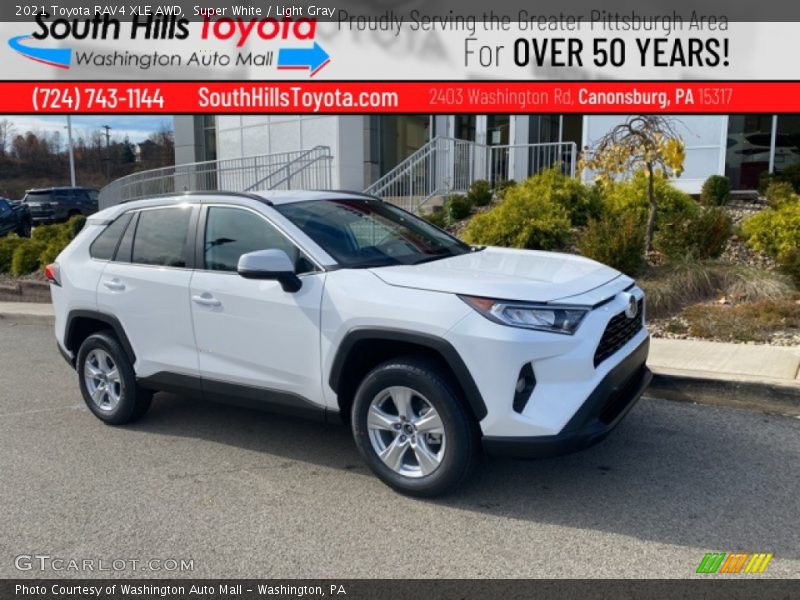 Super White / Light Gray 2021 Toyota RAV4 XLE AWD