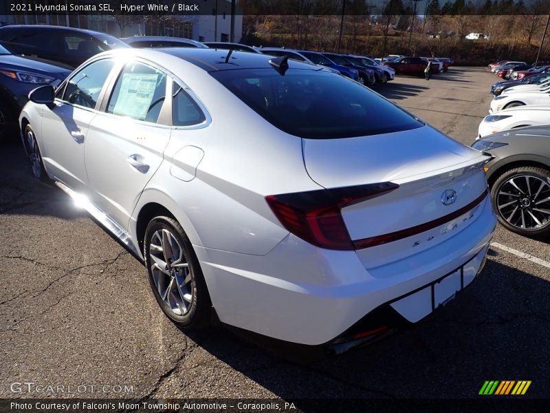 Hyper White / Black 2021 Hyundai Sonata SEL