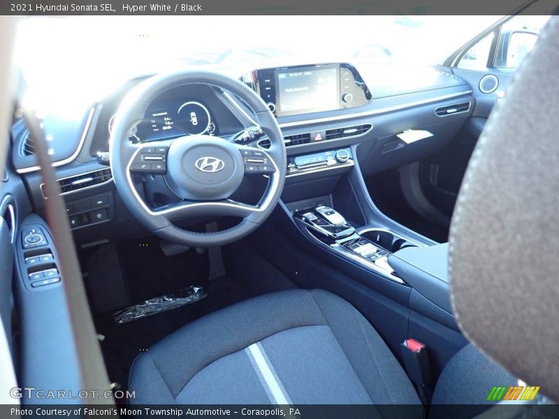 Hyper White / Black 2021 Hyundai Sonata SEL