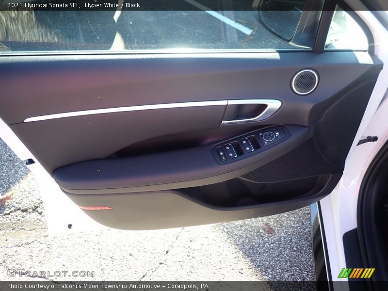Hyper White / Black 2021 Hyundai Sonata SEL