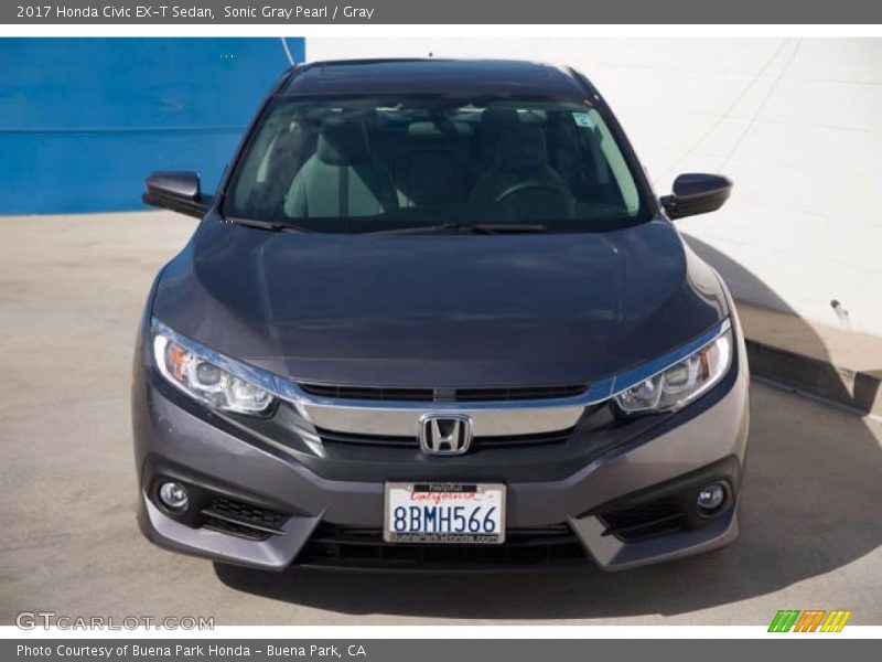 Sonic Gray Pearl / Gray 2017 Honda Civic EX-T Sedan