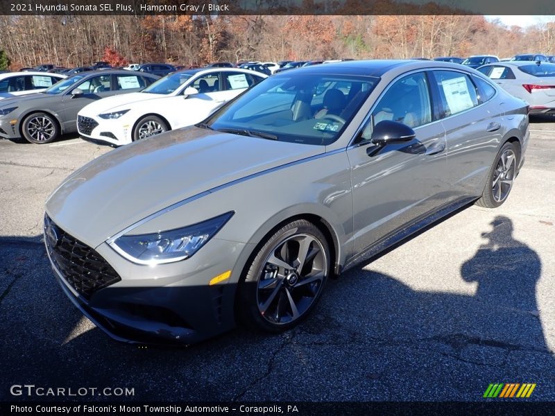Hampton Gray / Black 2021 Hyundai Sonata SEL Plus