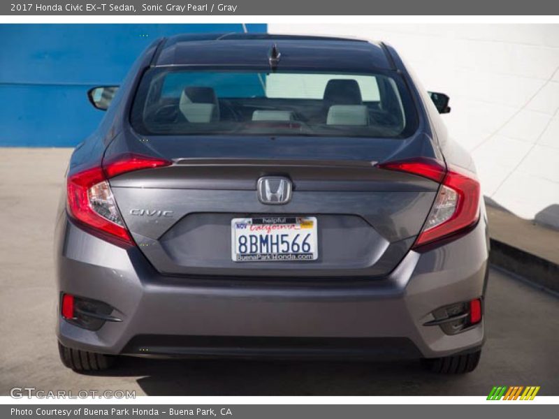 Sonic Gray Pearl / Gray 2017 Honda Civic EX-T Sedan