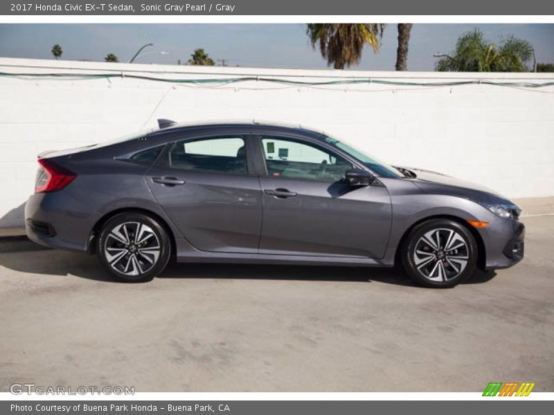 Sonic Gray Pearl / Gray 2017 Honda Civic EX-T Sedan