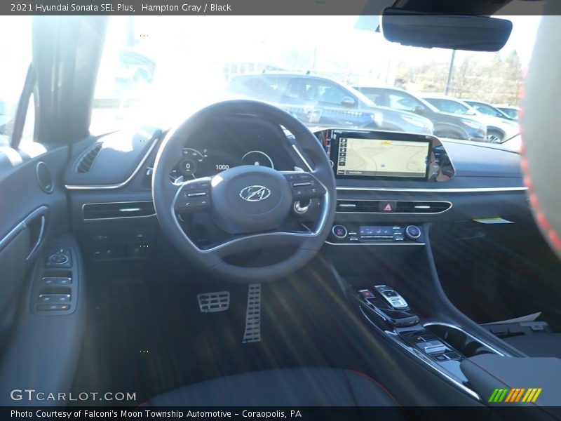 Hampton Gray / Black 2021 Hyundai Sonata SEL Plus