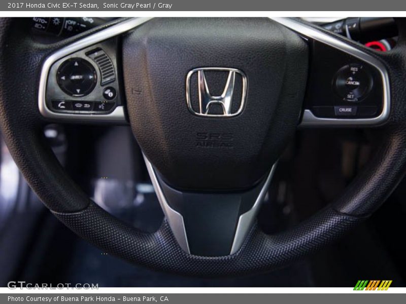 Sonic Gray Pearl / Gray 2017 Honda Civic EX-T Sedan