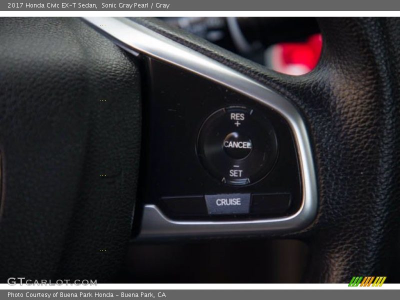 Sonic Gray Pearl / Gray 2017 Honda Civic EX-T Sedan