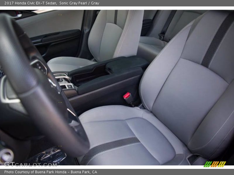 Sonic Gray Pearl / Gray 2017 Honda Civic EX-T Sedan