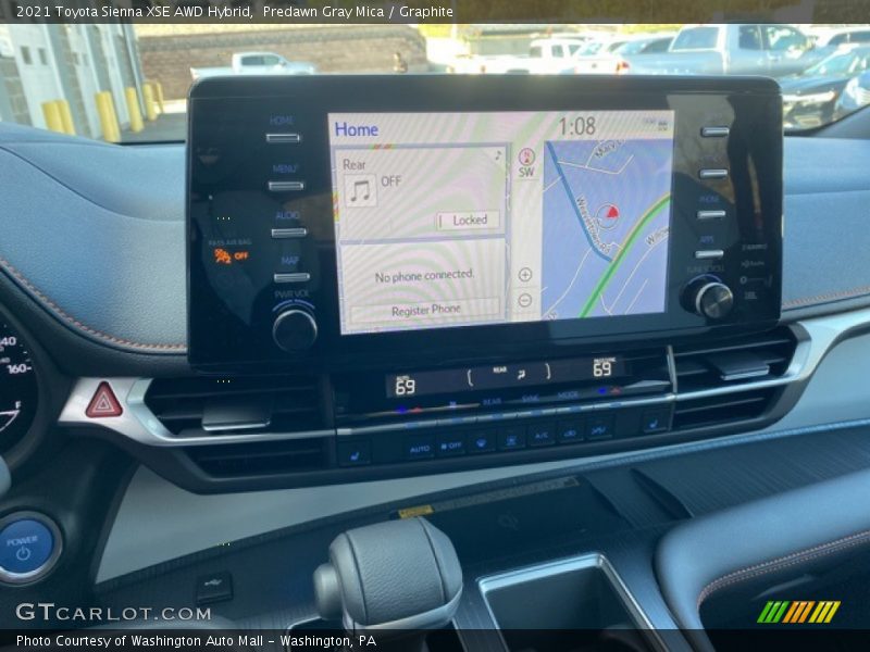 Navigation of 2021 Sienna XSE AWD Hybrid