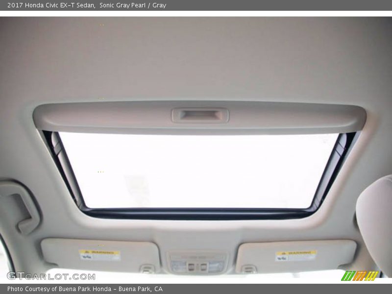 Sonic Gray Pearl / Gray 2017 Honda Civic EX-T Sedan