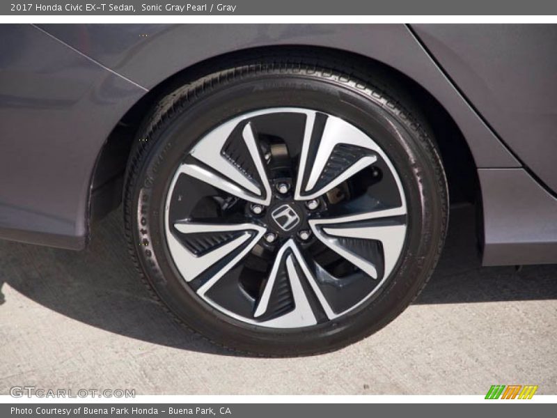 Sonic Gray Pearl / Gray 2017 Honda Civic EX-T Sedan