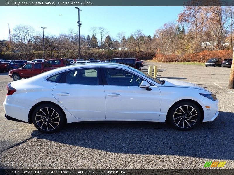 Quartz White / Black 2021 Hyundai Sonata Limited