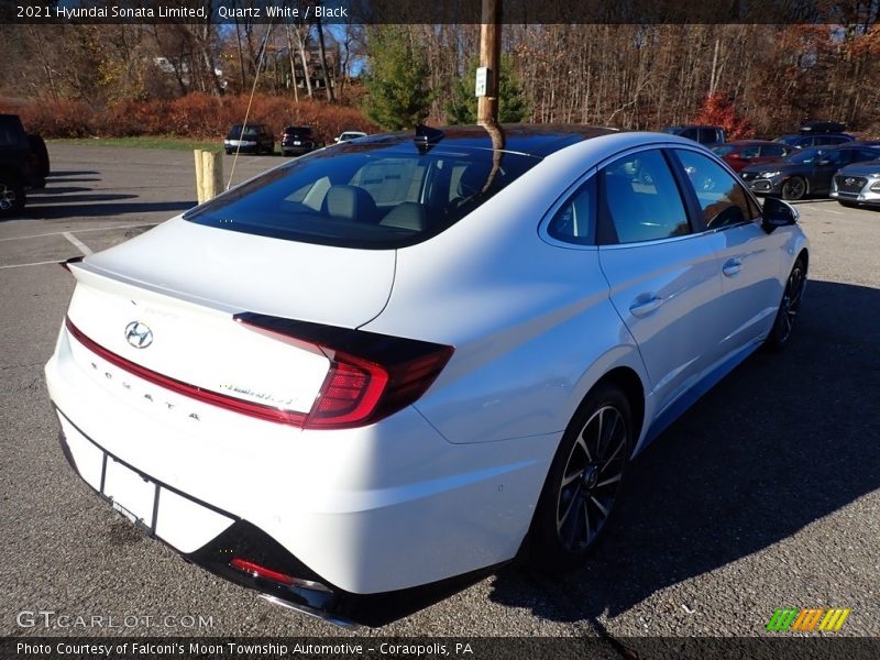 Quartz White / Black 2021 Hyundai Sonata Limited