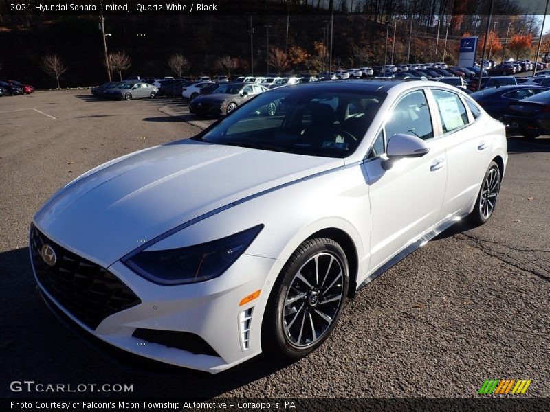 Quartz White / Black 2021 Hyundai Sonata Limited