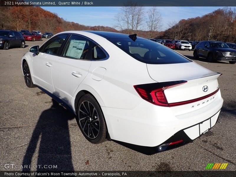 Quartz White / Black 2021 Hyundai Sonata Limited