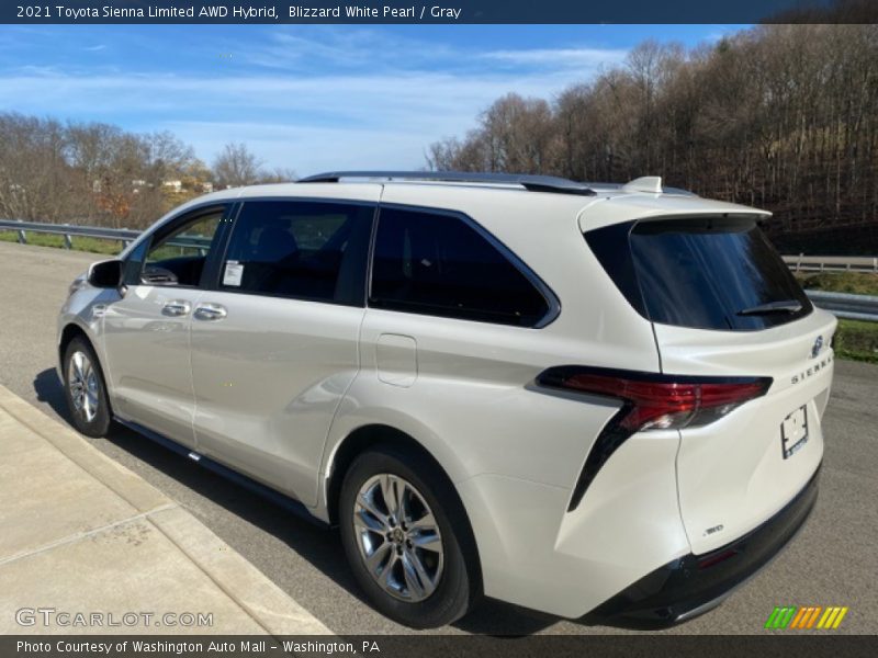 Blizzard White Pearl / Gray 2021 Toyota Sienna Limited AWD Hybrid
