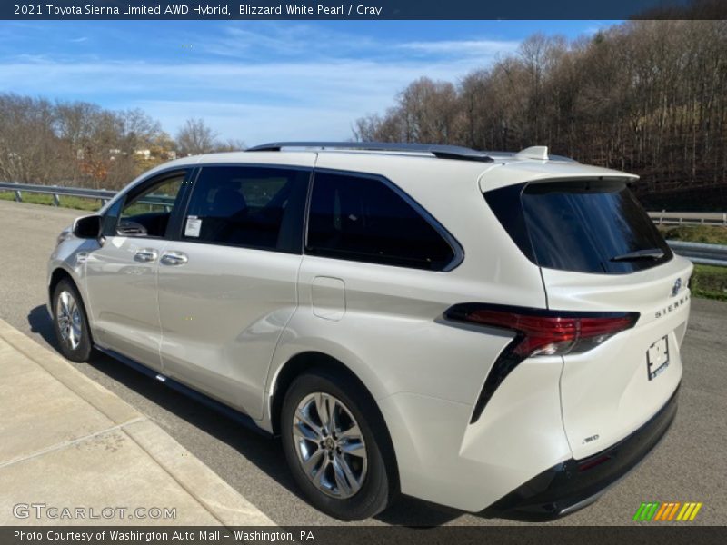 Blizzard White Pearl / Gray 2021 Toyota Sienna Limited AWD Hybrid