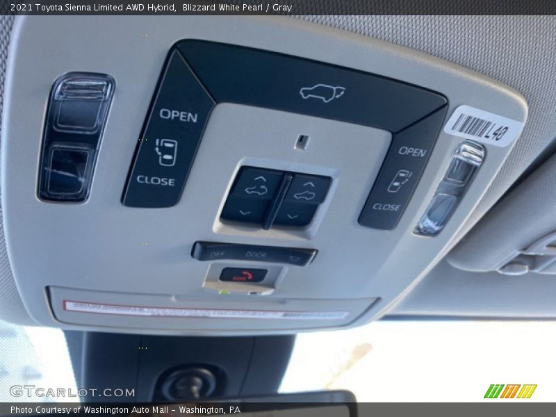 Controls of 2021 Sienna Limited AWD Hybrid