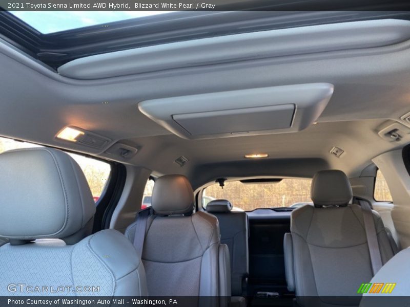 Blizzard White Pearl / Gray 2021 Toyota Sienna Limited AWD Hybrid