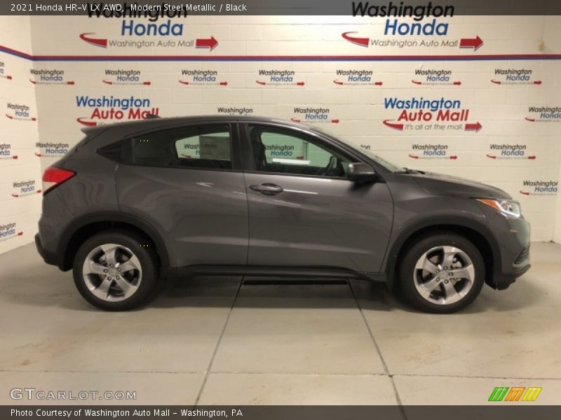 Modern Steel Metallic / Black 2021 Honda HR-V LX AWD