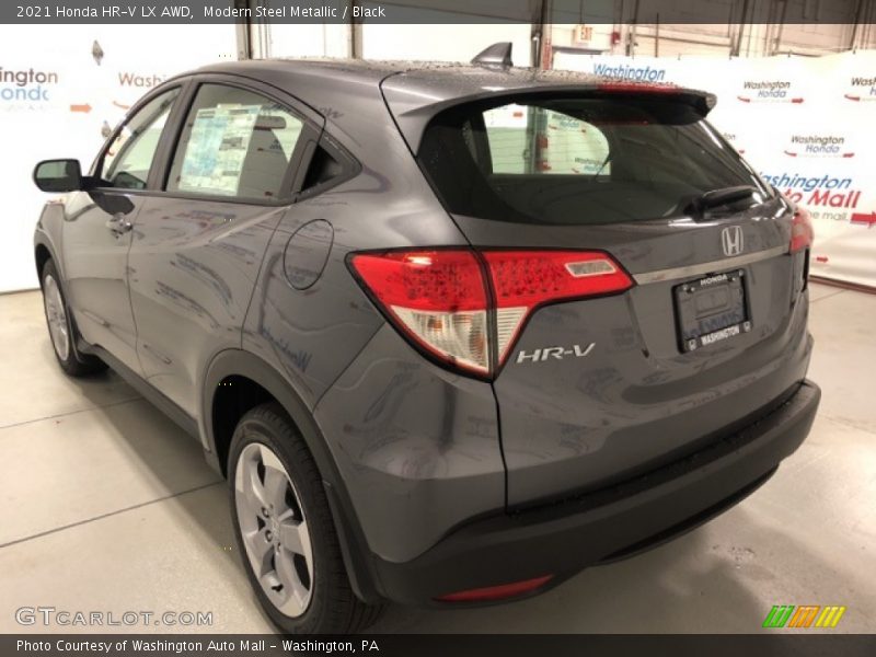 Modern Steel Metallic / Black 2021 Honda HR-V LX AWD