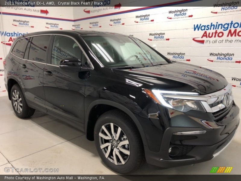 Crystal Black Pearl / Black 2021 Honda Pilot EX-L AWD
