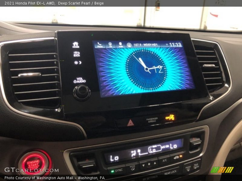 Deep Scarlet Pearl / Beige 2021 Honda Pilot EX-L AWD
