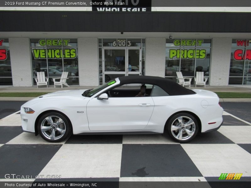 Oxford White / Tan 2019 Ford Mustang GT Premium Convertible