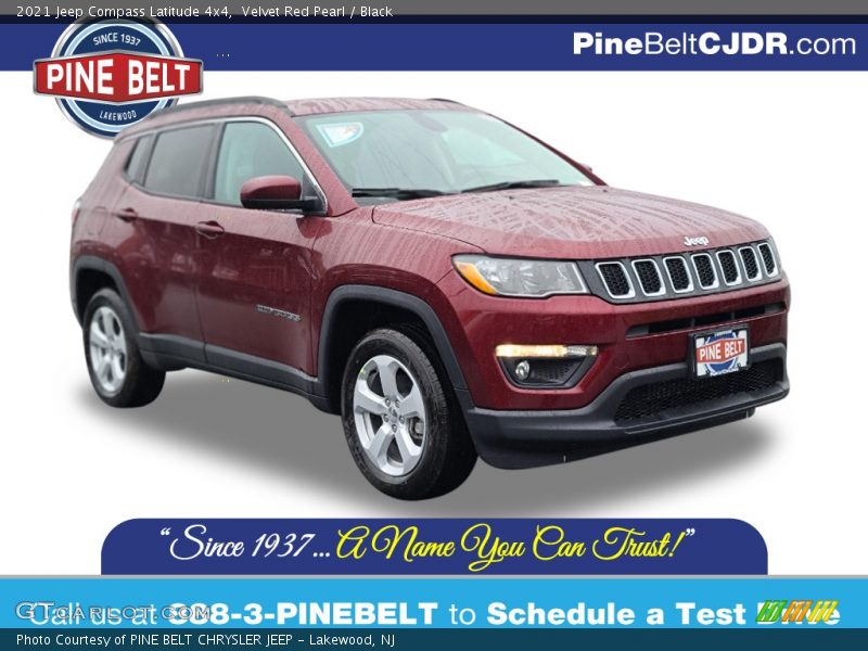 Velvet Red Pearl / Black 2021 Jeep Compass Latitude 4x4