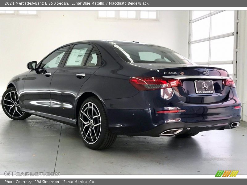 Lunar Blue Metallic / Macchiato Beige/Black 2021 Mercedes-Benz E 350 Sedan