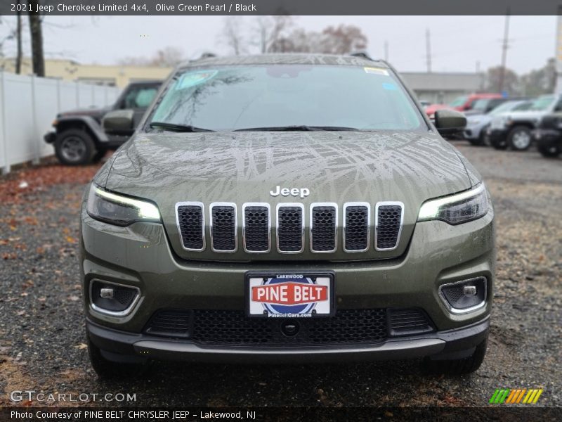 Olive Green Pearl / Black 2021 Jeep Cherokee Limited 4x4