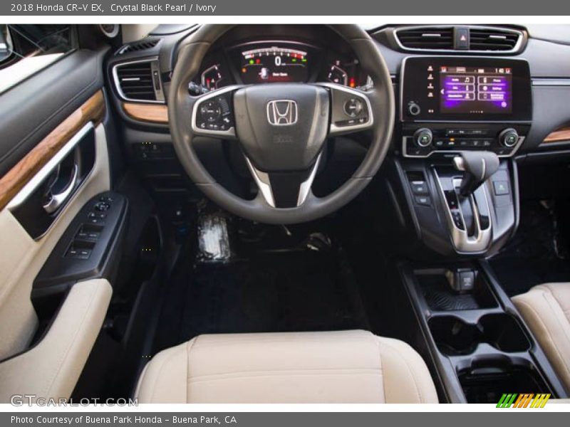 Crystal Black Pearl / Ivory 2018 Honda CR-V EX