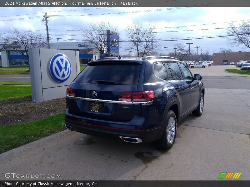 Tourmaline Blue Metallic / Titan Black 2021 Volkswagen Atlas S 4Motion