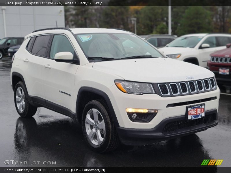 White / Black/Ski Gray 2021 Jeep Compass Latitude 4x4