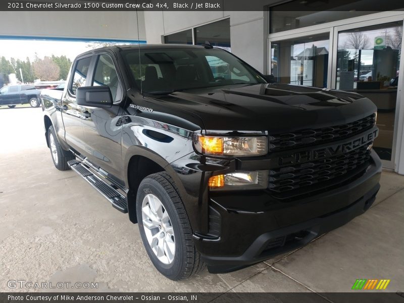 Black / Jet Black 2021 Chevrolet Silverado 1500 Custom Crew Cab 4x4