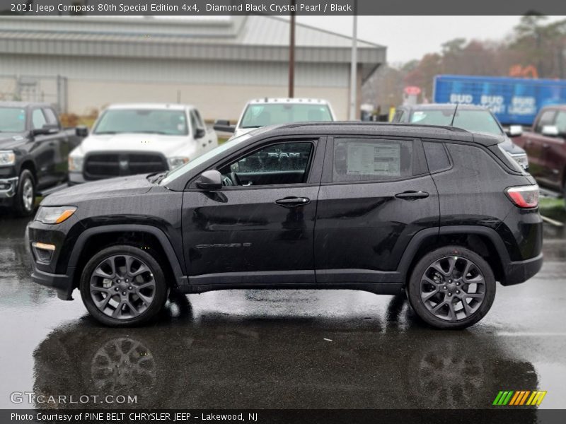 Diamond Black Crystal Pearl / Black 2021 Jeep Compass 80th Special Edition 4x4
