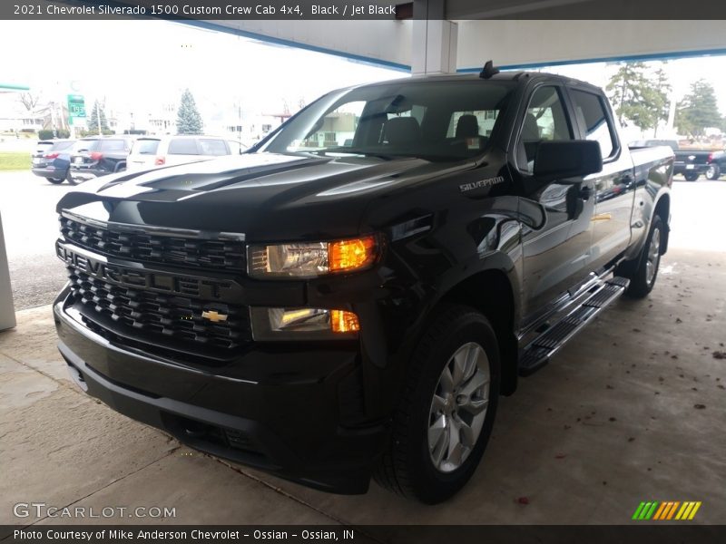 Black / Jet Black 2021 Chevrolet Silverado 1500 Custom Crew Cab 4x4