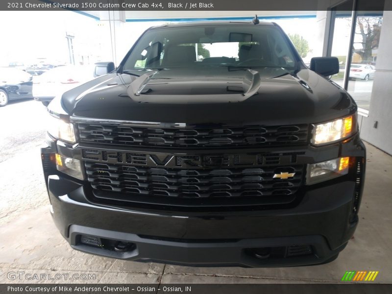 Black / Jet Black 2021 Chevrolet Silverado 1500 Custom Crew Cab 4x4