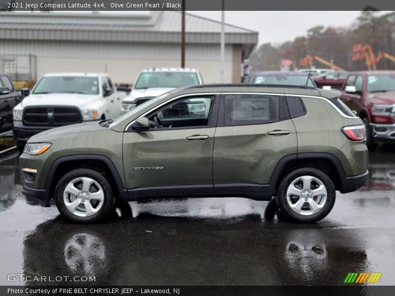 Olive Green Pearl / Black 2021 Jeep Compass Latitude 4x4