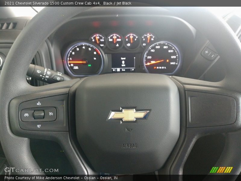 Black / Jet Black 2021 Chevrolet Silverado 1500 Custom Crew Cab 4x4