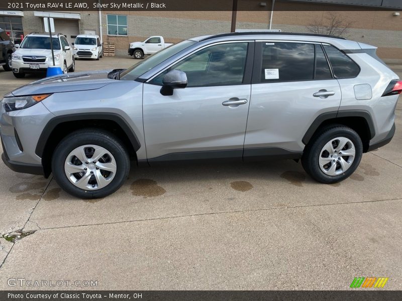 Silver Sky Metallic / Black 2021 Toyota RAV4 LE AWD