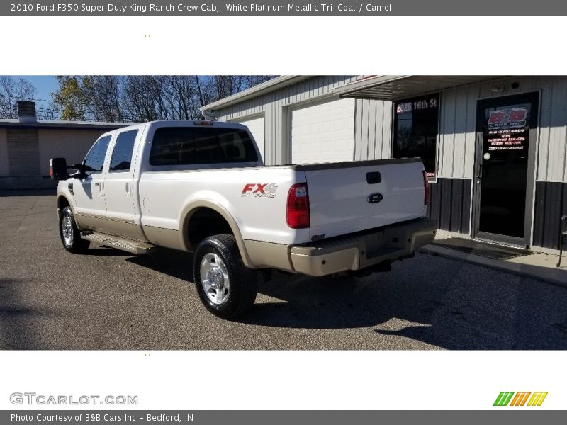 White Platinum Metallic Tri-Coat / Camel 2010 Ford F350 Super Duty King Ranch Crew Cab