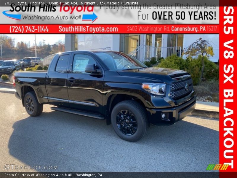 Midnight Black Metallic / Graphite 2021 Toyota Tundra SR5 Double Cab 4x4