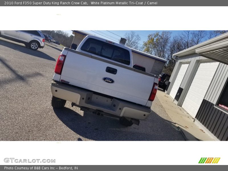 White Platinum Metallic Tri-Coat / Camel 2010 Ford F350 Super Duty King Ranch Crew Cab