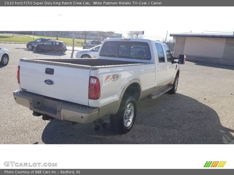 White Platinum Metallic Tri-Coat / Camel 2010 Ford F350 Super Duty King Ranch Crew Cab